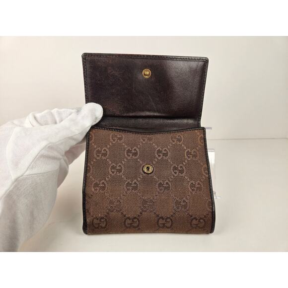 Authentic GUCCI women's brown guccisima canvas wallet - Picture 8 of 16